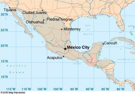 what are the coordinates for mexico city.